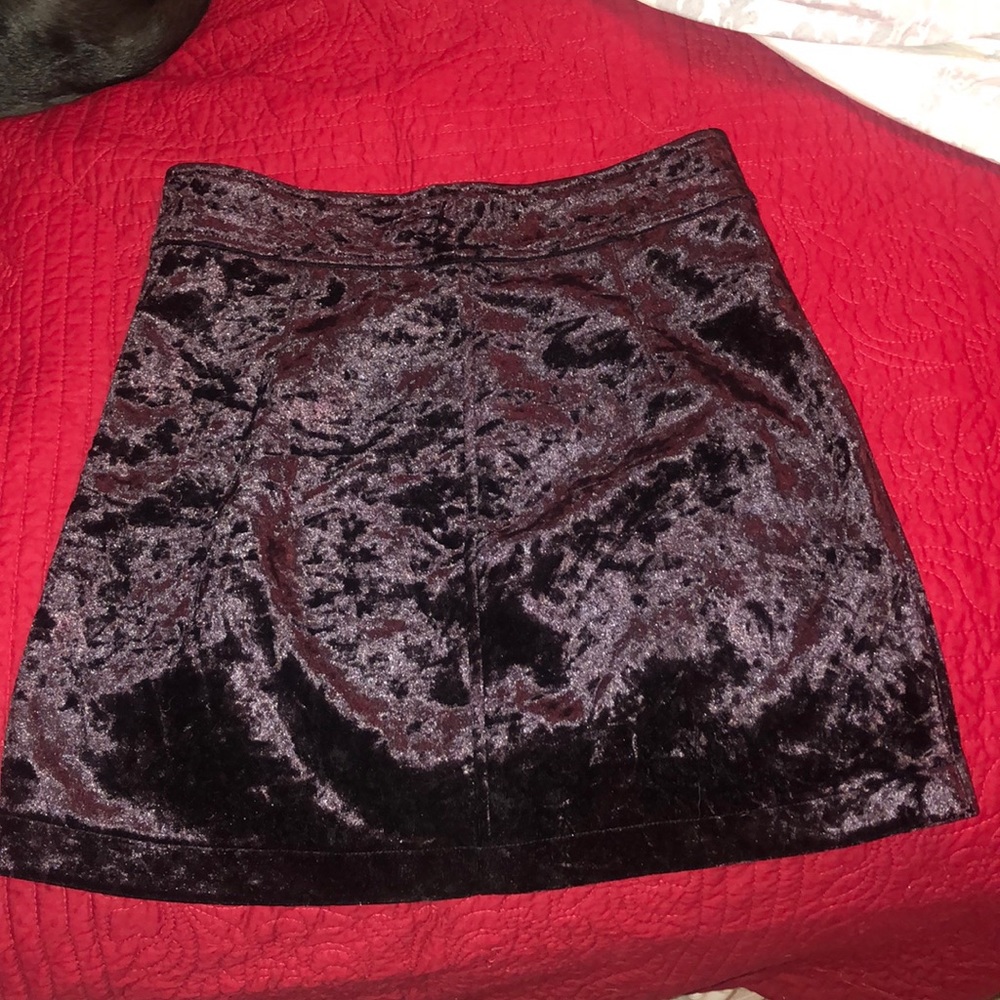 Womens velvet skirt